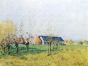 Alfred Sisley Bauernhof zum Hollenkaff France oil painting artist